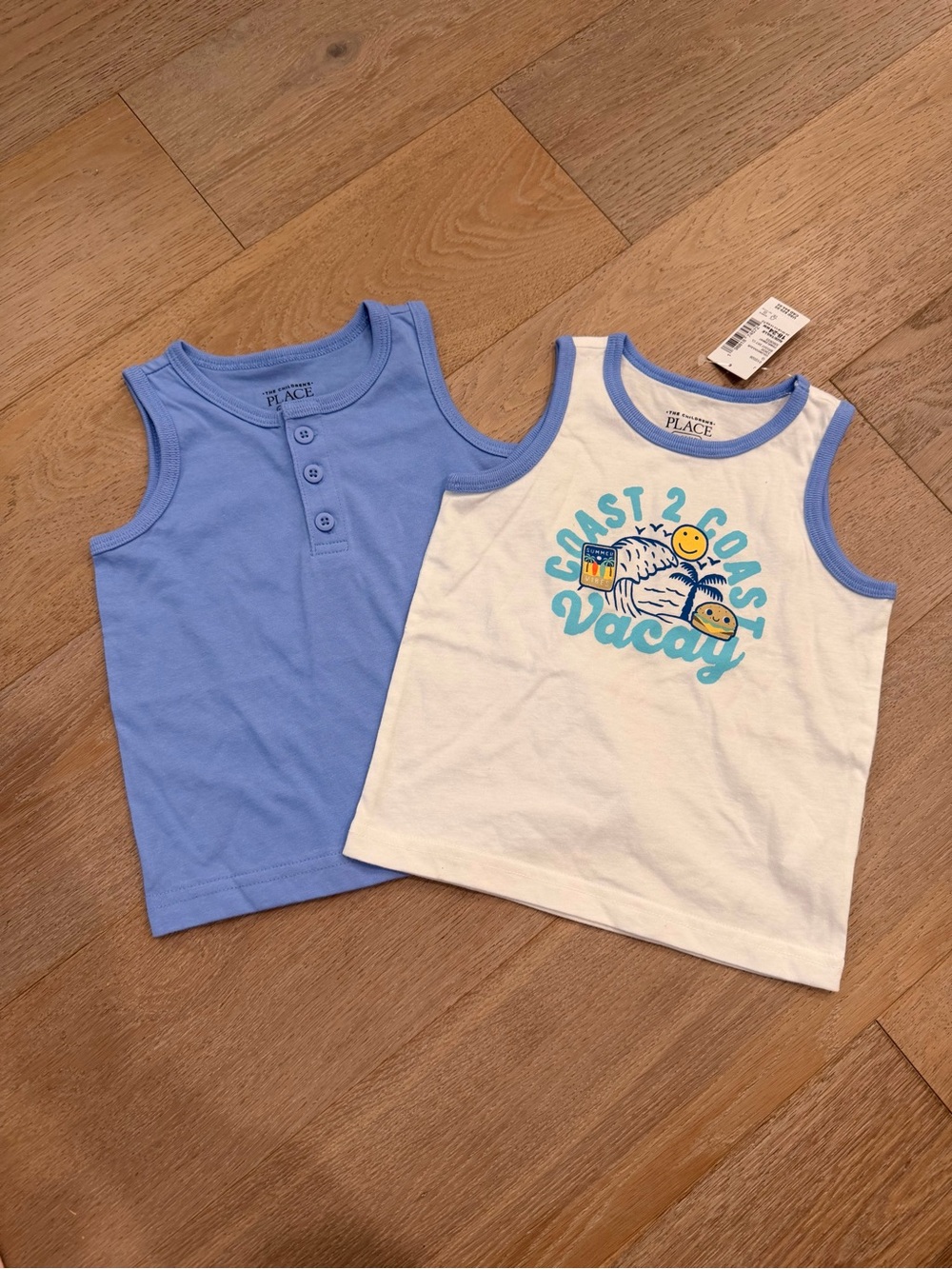 NWT The Children's Place Boys' 'Coast 2 Coast Vacay' Tank Top Set of 2
